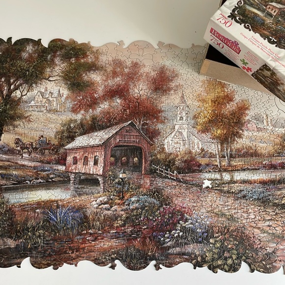 [ Borders 750 Piece Unique Cut Jigsaw Puzzle with Decorative Border ] - Picture 1 of 6